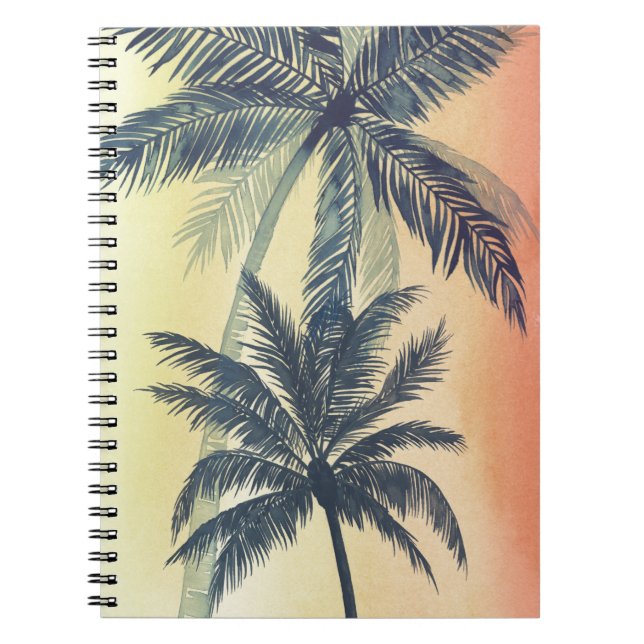 Tropical Palm Leaves Notebook (Front)