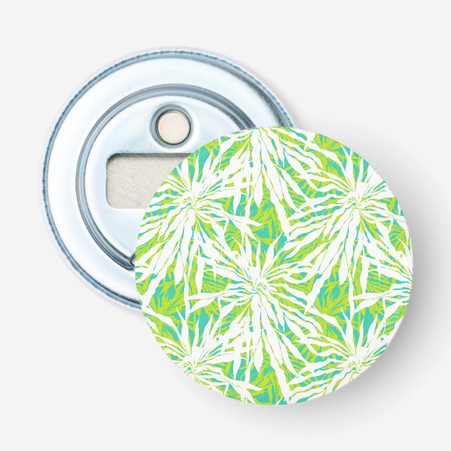 Tropical Palm Leaves Pattern Bottle Opener (Front)