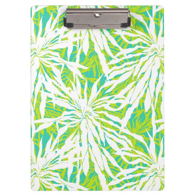 Tropical Palm Leaves Pattern Clipboard (Front)