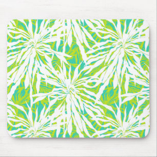 Tropical Palm Leaves Pattern Mouse Pad