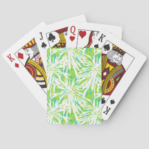 Tropical Palm Leaves Pattern Playing Cards