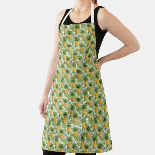 Tropical Palm Leaves & Pineapples Apron