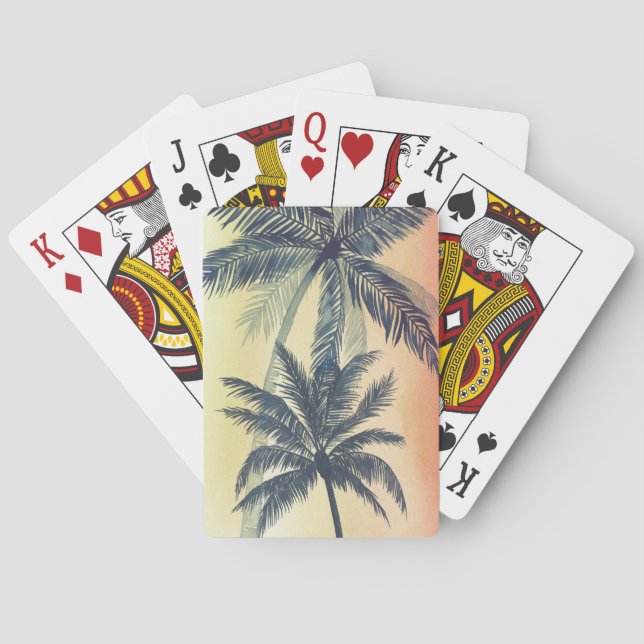 Tropical Palm Leaves Playing Cards (Back)