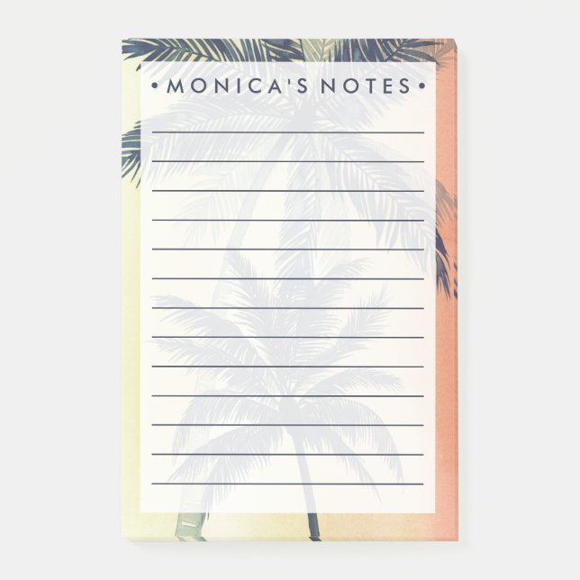 Tropical Palm Leaves Post-it Notes (Front)