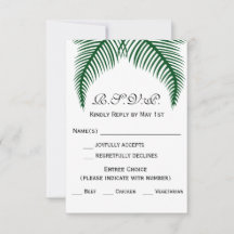Tropical Palm Leaves RSVP
