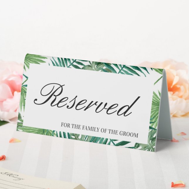 Tropical Palm Leaves Script Wedding Reserved  (In SItu (Wedding))