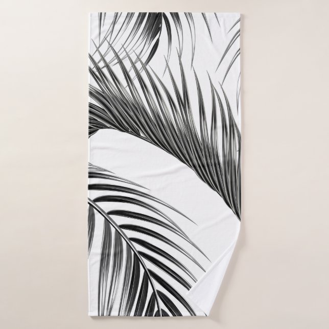 Tropical palm leaves seamless floral jungle patter bath towel (Bath Towel)