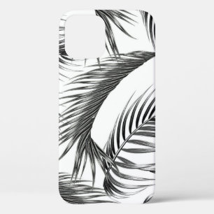 Tropical palm leaves, seamless jungle. iPhone 12 case