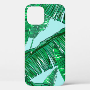 Tropical palm leaves seamless vintage floral patte iPhone 12 case