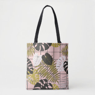 Tropical palm leaves, stylish summer. tote bag