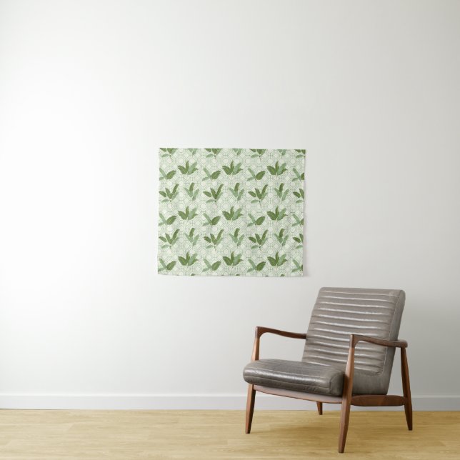 Tropical Palm Leaves Tapestry (In Situ (Horizontal))