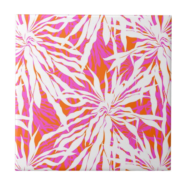 Tropical Palm Leaves Tile (Front)
