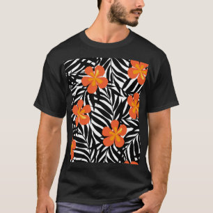 Tropical palm leaves, vintage applique style. T-Shirt