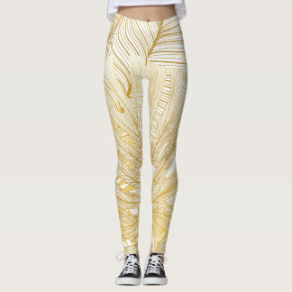 Tropical palm leaves: vintage pattern. leggings