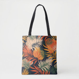Tropical Palm Leaves: Vintage Seamless Tote Bag