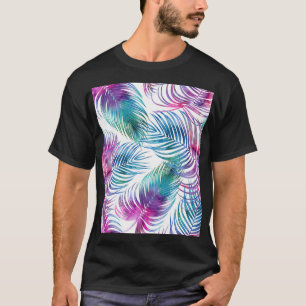 Tropical palm leaves, watercolor floral pattern. T-Shirt