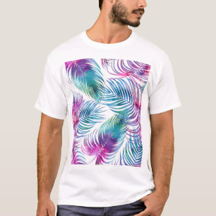 Tropical palm leaves, watercolor floral pattern. T-Shirt