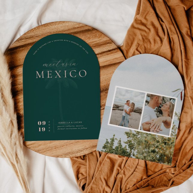 Tropical Palm | Modern Destination Wedding Save The Date (Creator Uploaded)