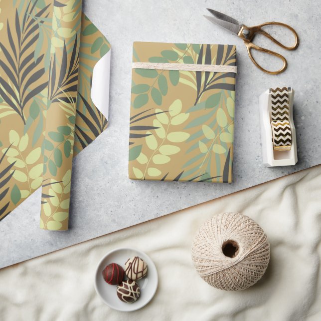 Tropical Palm Modern Pattern Wrapping Paper (Crafts)