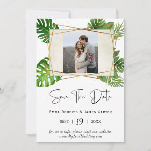 Tropical Palm Photo Save the Date