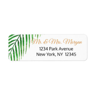 Tropical Palm Return Address Label
