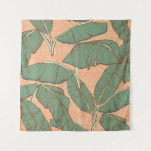 Tropical Palm: Seamless Leaf Background Tapestry
