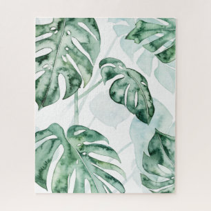 Tropical Palm Split Leaf Jigsaw Puzzle