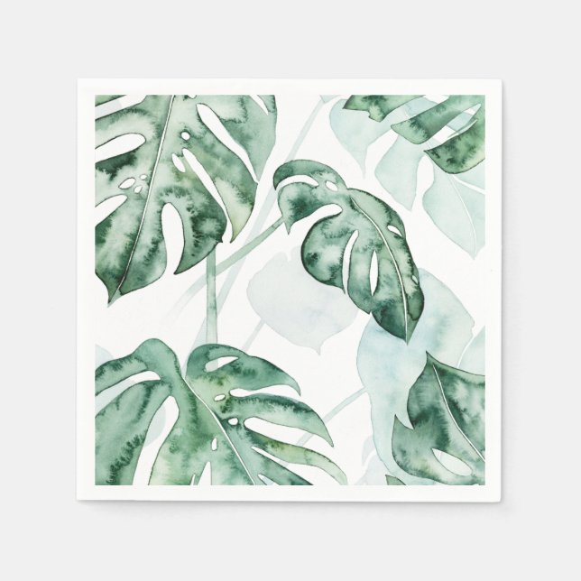 Tropical Palm Split Leaf Napkin (Front)