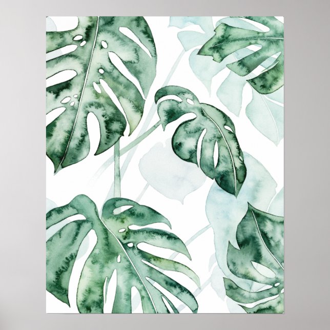 Tropical Palm Split Leaf Poster (Front)