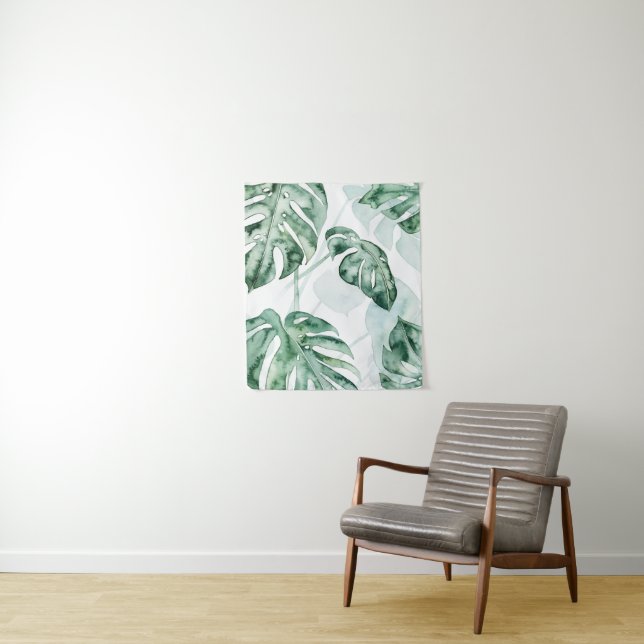 Tropical Palm Split Leaf Tapestry (In Situ)