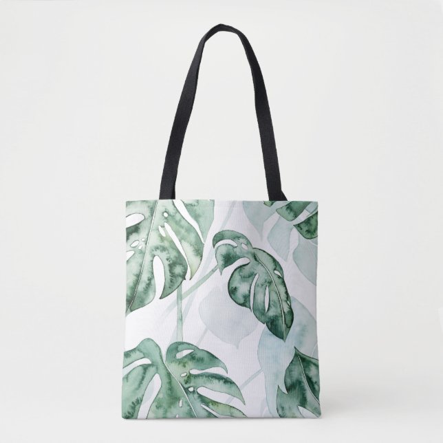 Tropical Palm Split Leaf Tote Bag (Front)