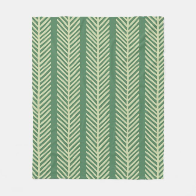 Tropical Palm Stripes Fleece Blanket (Front)