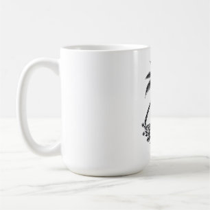 Tropical Palm Sunset – Minimalist Beach Line Art Coffee Mug