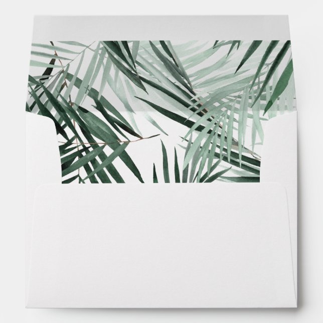 Tropical Palm Thin Leaf Envelope (Back (Bottom))
