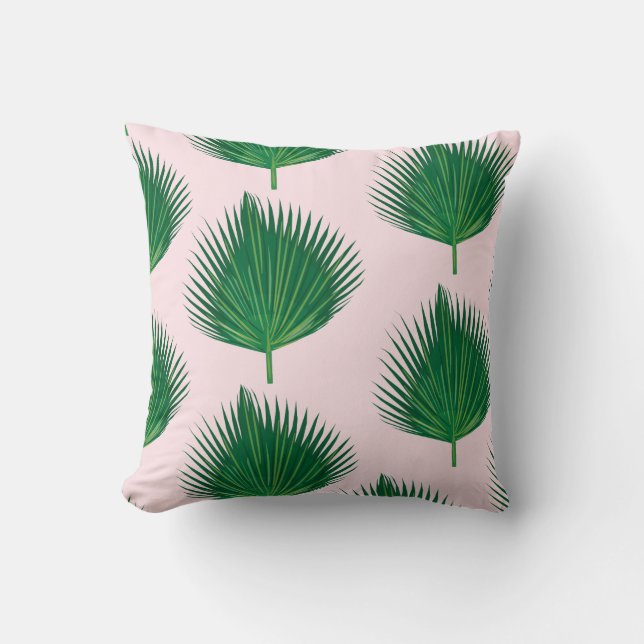 Tropical Palm throw pillow (Front)