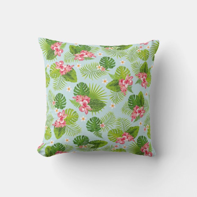 Tropical Palm Throw Pillow (Front)