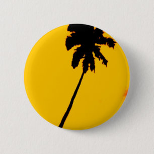 Tropical Palm Tree 6 Cm Round Badge