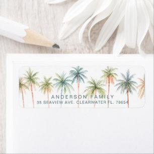 Tropical Palm Tree Address Labels
