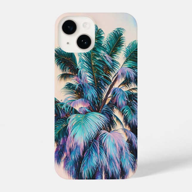 Tropical Palm Tree Art Phone Case (Back)