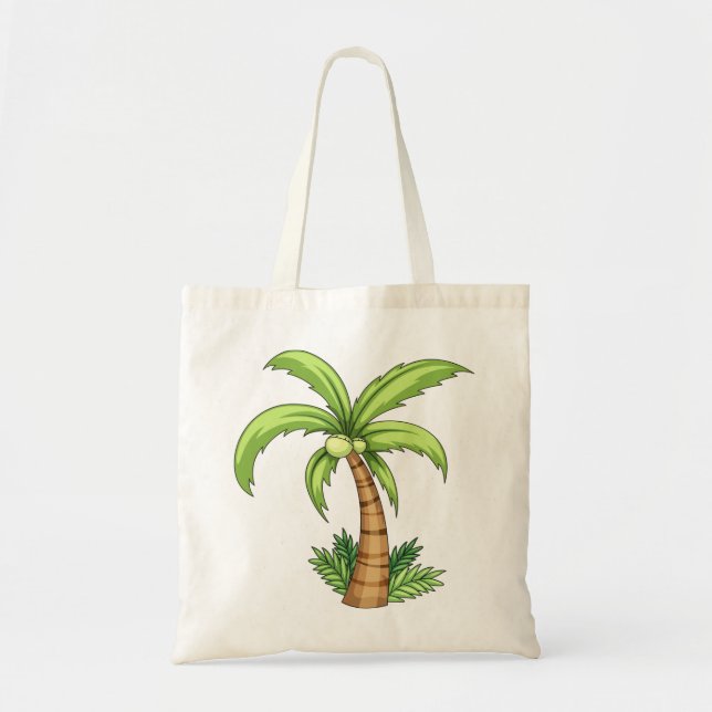 Tropical Palm Tree Beach and Island Vibes  Tote Bag (Front)