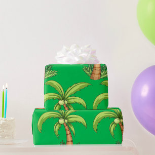 Tropical Palm Tree Beach and Island Vibes  Wrapping Paper