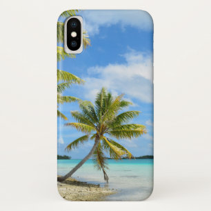 Tropical palm tree beach iPhone X cover