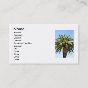 Tropical Palm Tree Business Card