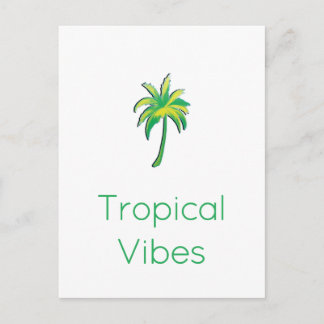 Tropical palm tree card 