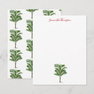 Tropical Palm Tree Christmas Tree Holiday Card