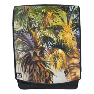 Tropical Palm Tree Colourful Original Painting Backpack