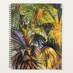 Tropical Palm Tree Colourful Original Painting Planner