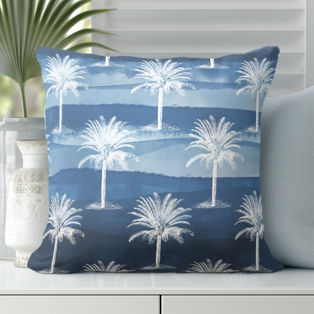 Tropical Palm Tree Cushion (Discover Gorgeous Coastal Throw Pillows by Totally Coast)