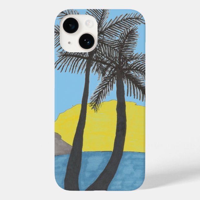 Tropical Palm Tree iPhone case (Back)