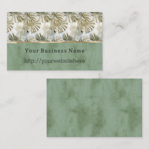 Tropical Palm Tree Leaves Business name website Business Card